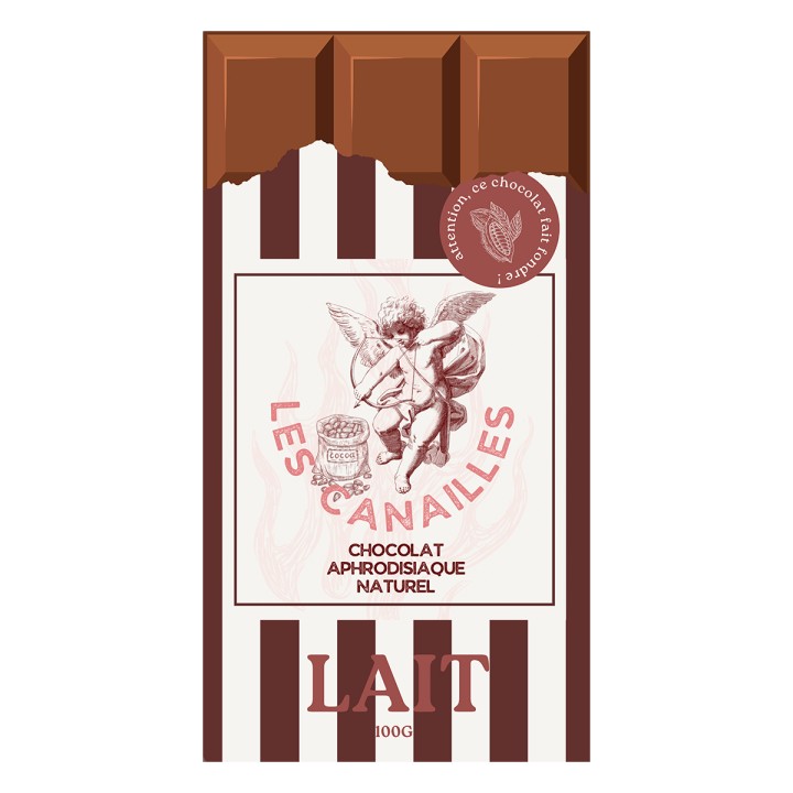 Chocolat au lait - Tablette 100g - Les canailles - Oralove