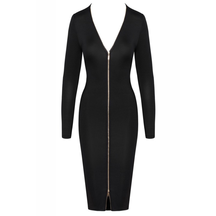 Robe noire à manches longues - Cotelly Party - Oralove
