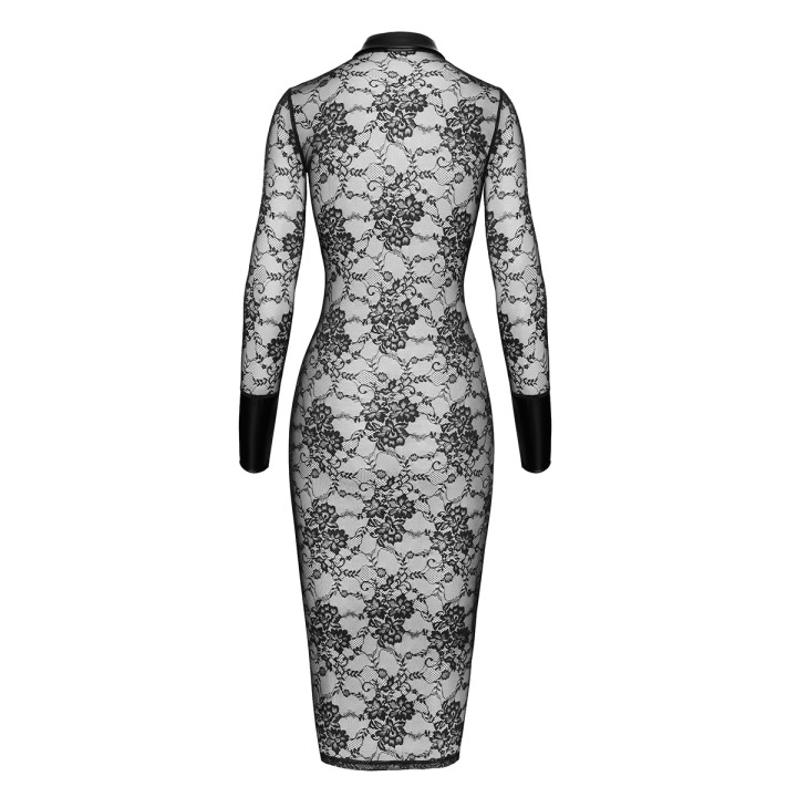 Robe fourreau Noirelle F376 - Noir Handmade - Oralove