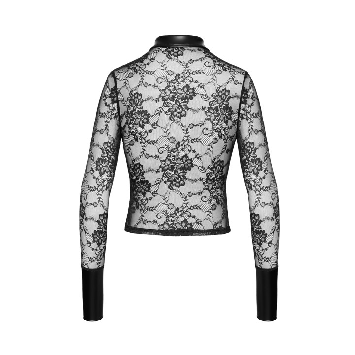 Chemise dentelle Noirelle F377 - Noir Handmade - Oralove