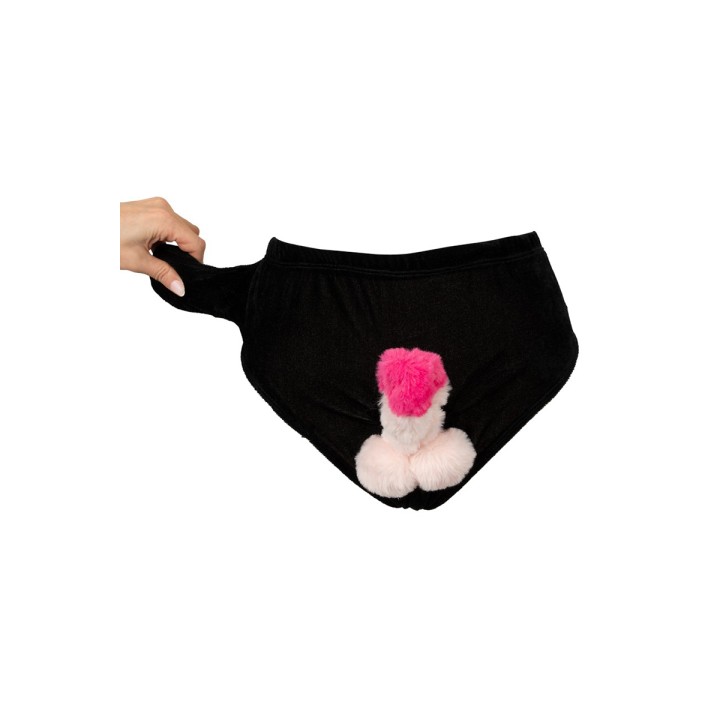 Slip avec pénis en peluche mobile - Oralove