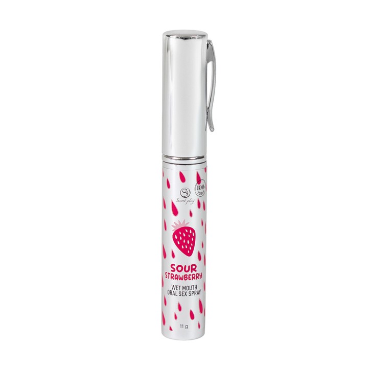 Spray sexe oral et bouche humide à la fraise acide - Oralove