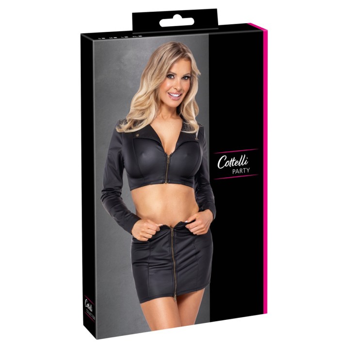 Ensemble top et jupe courte noir - Cottelli PARTY - Oralove
