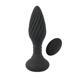 Plug anal vibrant et rotatif télécommandé - Anos