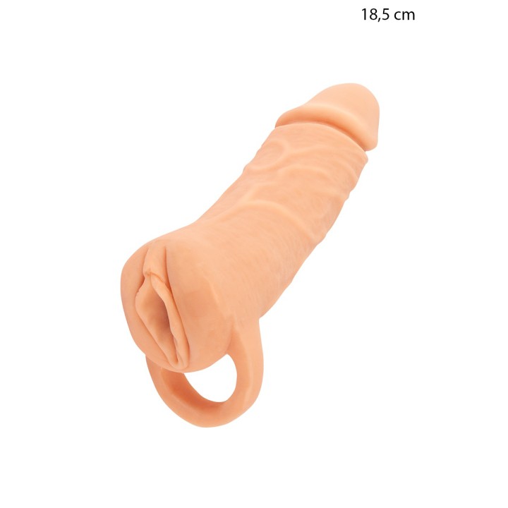 Masturbateur et extension de pénis 18,5 cm - Nature Skin - Oralove
