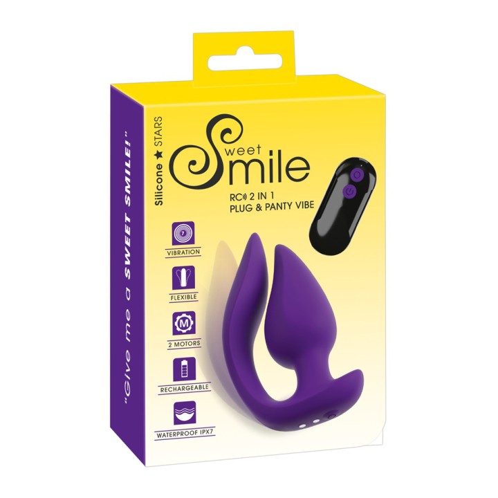 Plug et stimulateur externe vibrant 2 en 1 - Sweet Smile - Oralove