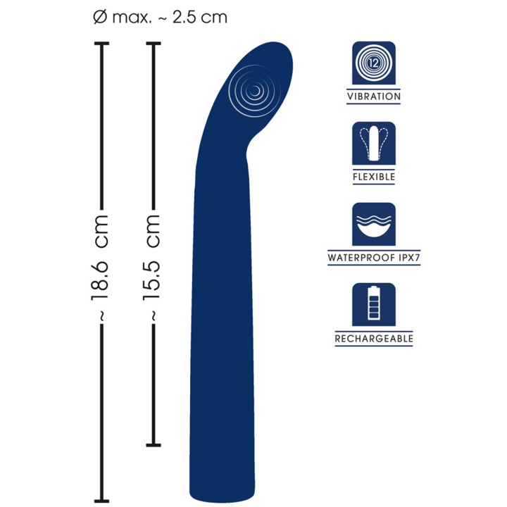 Vibro point G flexible 18,6 x 2,5 cm - Sweet Smile - Oralove