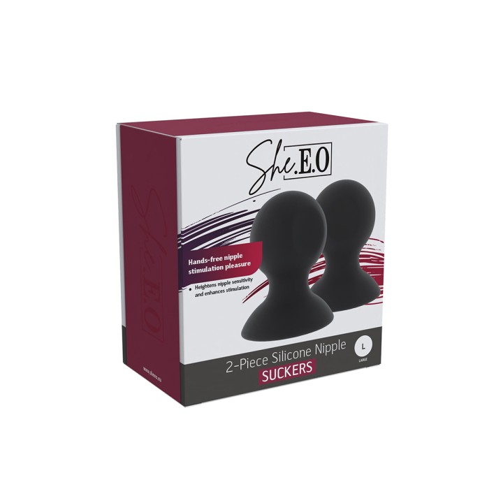Suceurs de mamelons en silicone taille L - She.E.O - Oralove