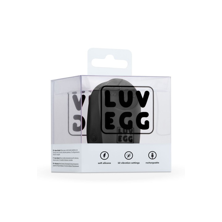 Oeuf vibrant télécommandé noir - LUV EGG - Oralove