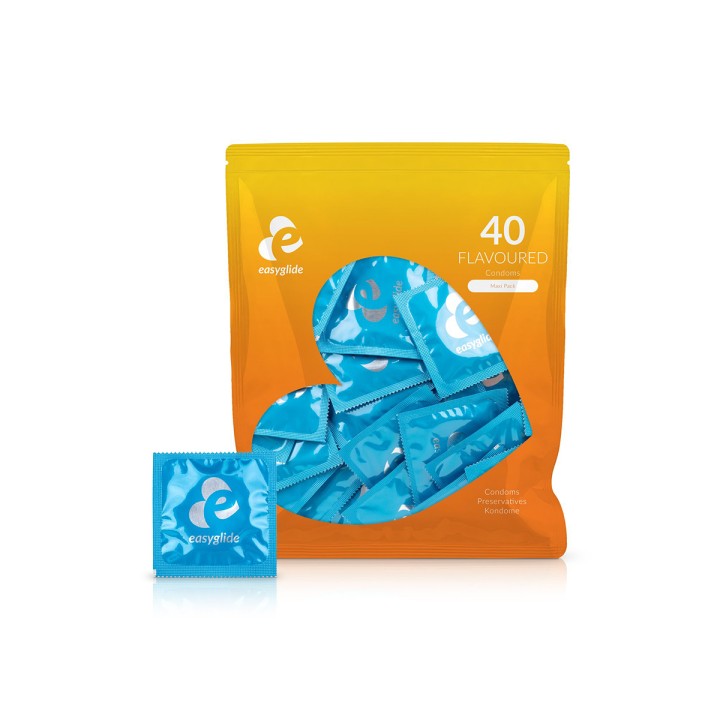 40 préservatifs parfumés - EasyGlide - Oralove