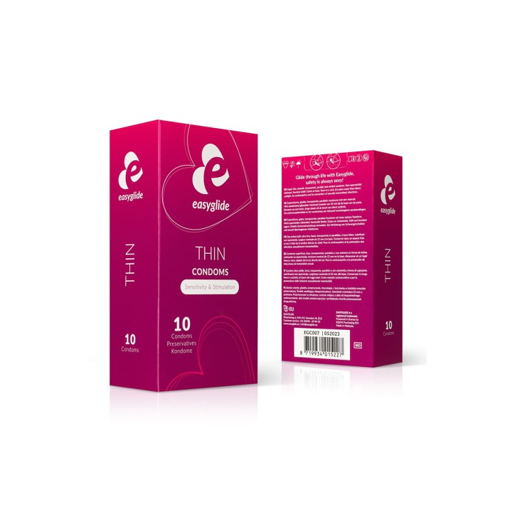10 préservatifs Extra Fins - EasyGlide - Oralove