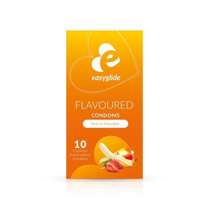 10 préservatifs parfumés - EasyGlide - Oralove