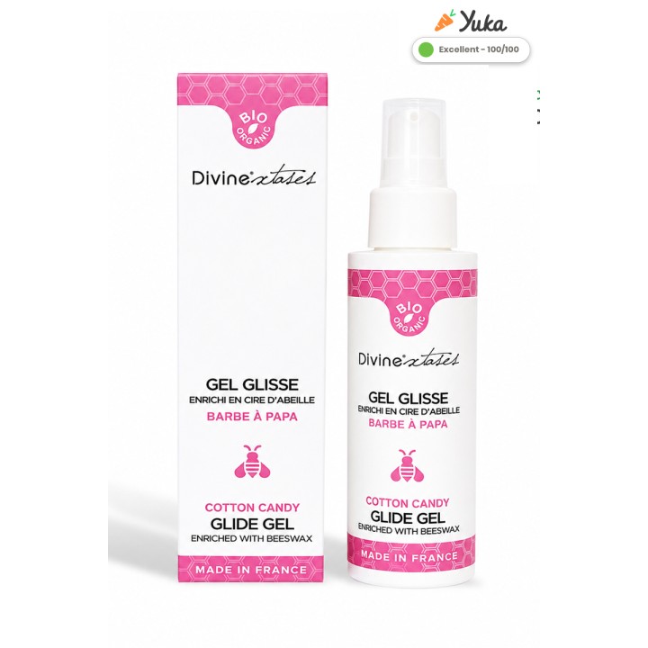 Lubrifiant Bio Barbe à papa 100ml - Divinexstases - Oralove