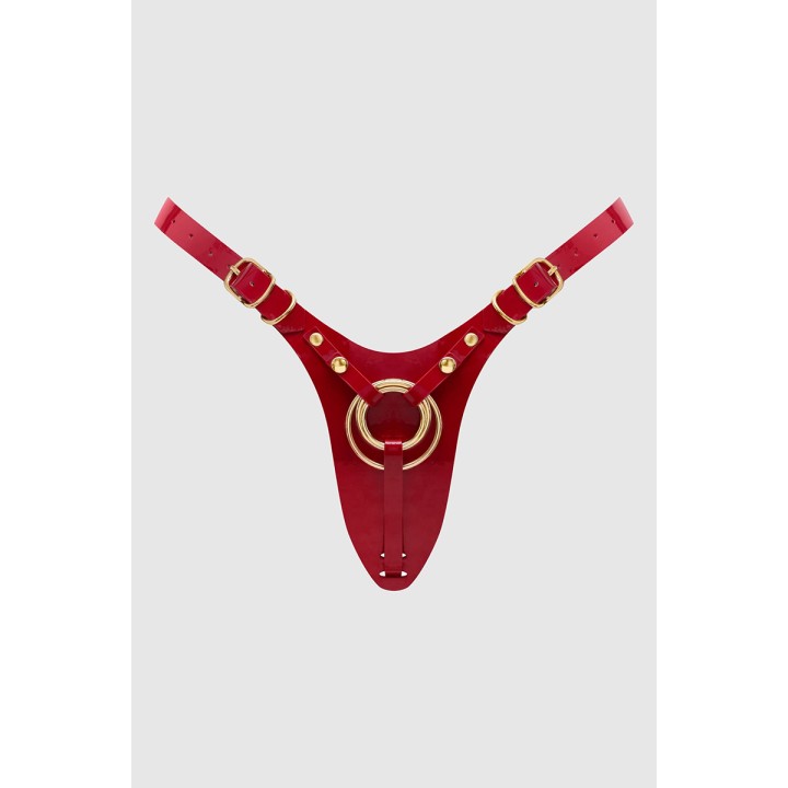 Harnais Fabulous rouge vernis - Strap On Me - Oralove