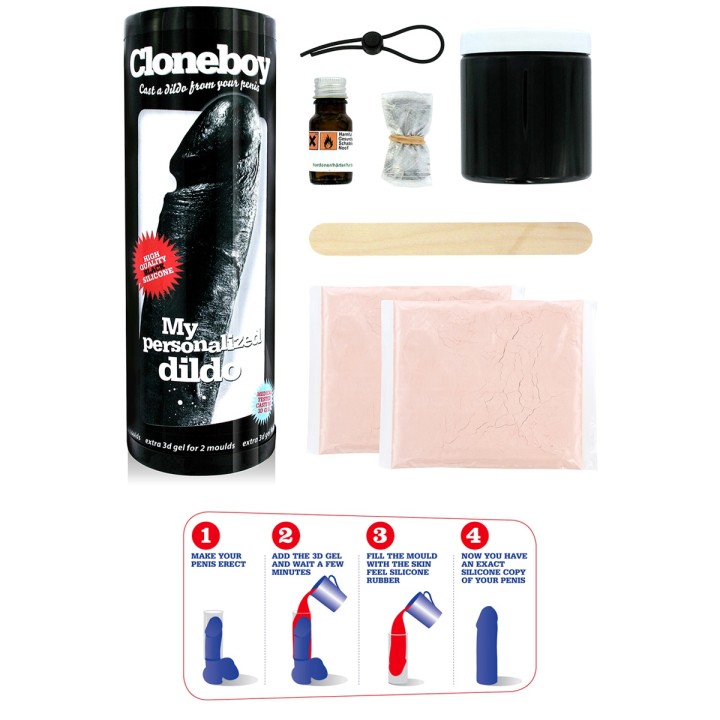 Gode personnalisable noir Cloneboy - Oralove