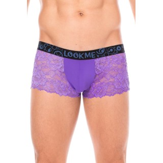 Boxer violet en dentelle délicate - Oralove
