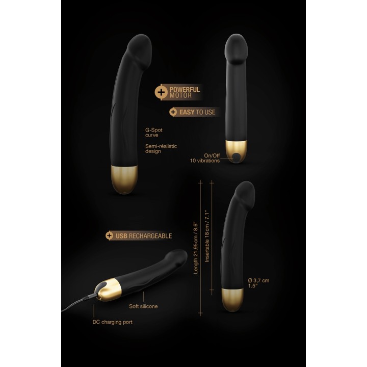 Vibro rechargeable Real Vibration gold M 2.0 - Dorcel - Oralove