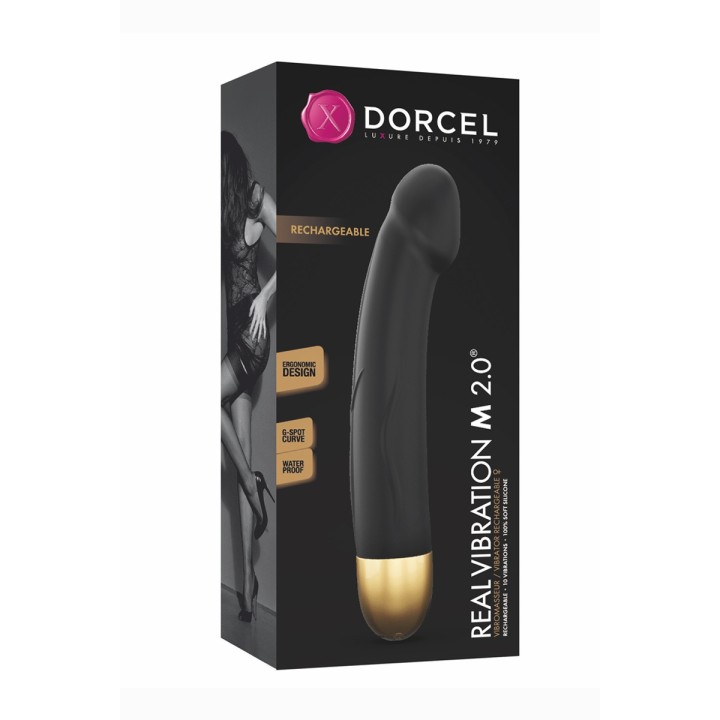 Vibro rechargeable Real Vibration gold M 2.0 - Dorcel - Oralove