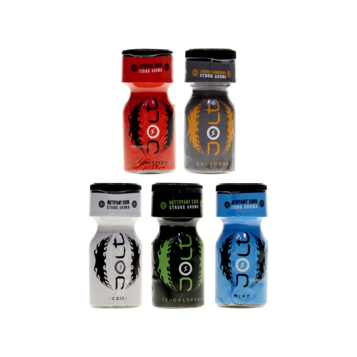 Pack 5 poppers parfumés Jolt 10ml - Oralove