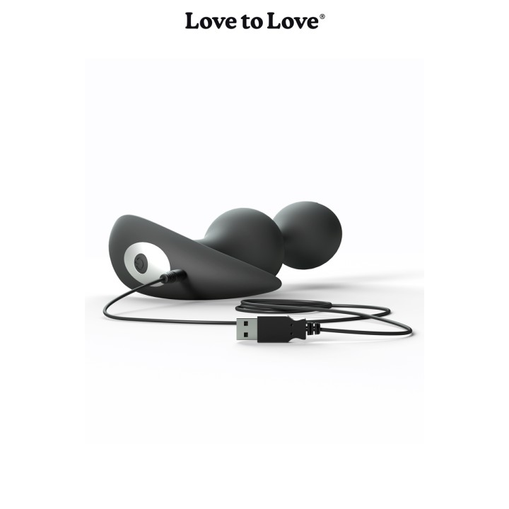 Plug anal vibrant Twinny Bud noir - Oralove