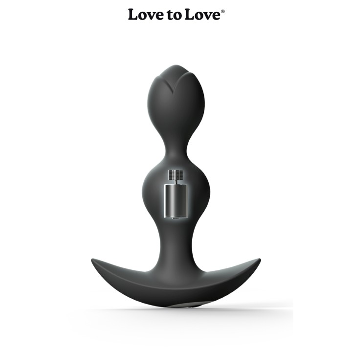 Plug anal vibrant Twinny Bud noir - Oralove