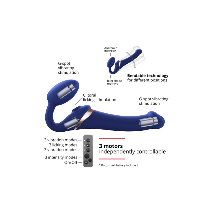 Strap-on-me Multi Orgasm bleu nuit L - Oralove
