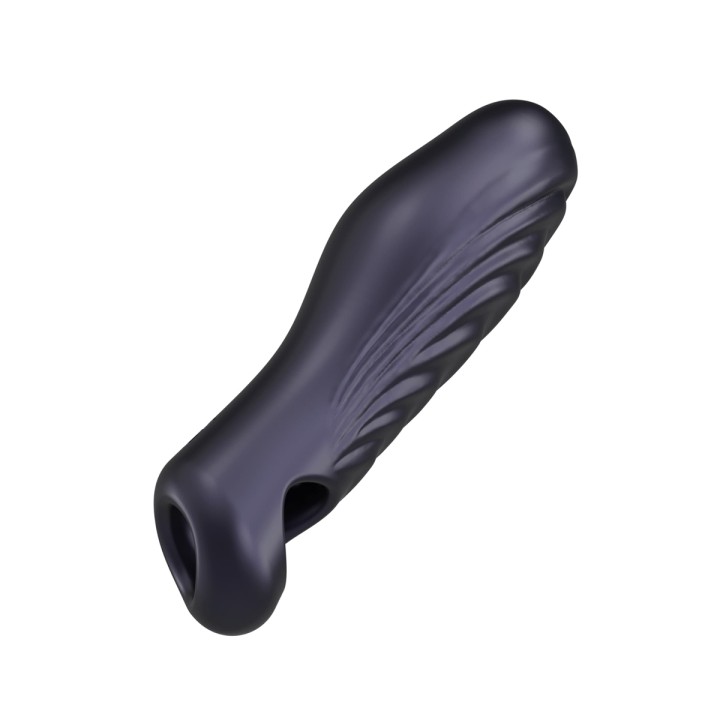 Gaine de pénis 3 en 1 Ryzer Black Plum - Man Wan - Oralove