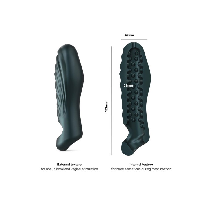 Gaine de pénis 3 en 1 Ryzer Pine Grey - Man Wan - Oralove