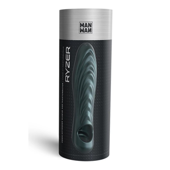 Gaine de pénis 3 en 1 Ryzer Pine Grey - Man Wan - Oralove