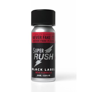 Poppers Super Rush Black Label Aluminium 24ml - Oralove