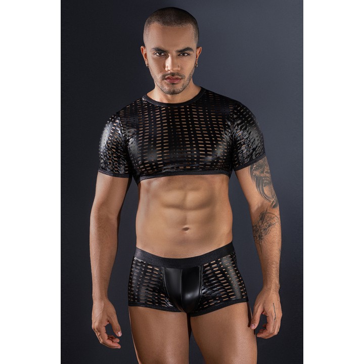 Ensemble top et boxer noir - J Lingerie - Oralove