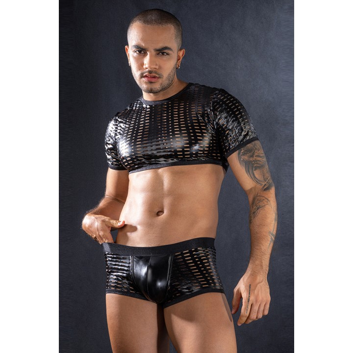 Ensemble top et boxer noir - J Lingerie - Oralove