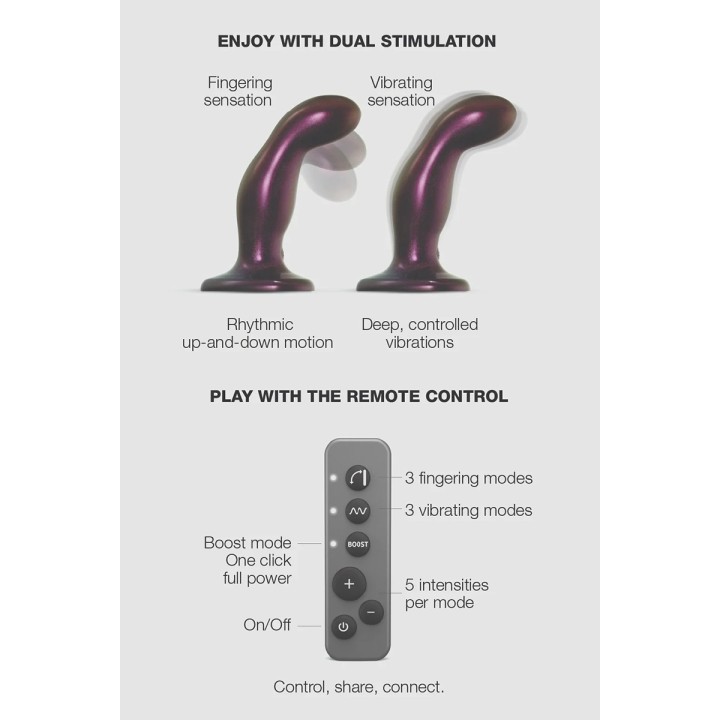 Dildo fingering et vibrant aubergine - Strap On Me - Oralove
