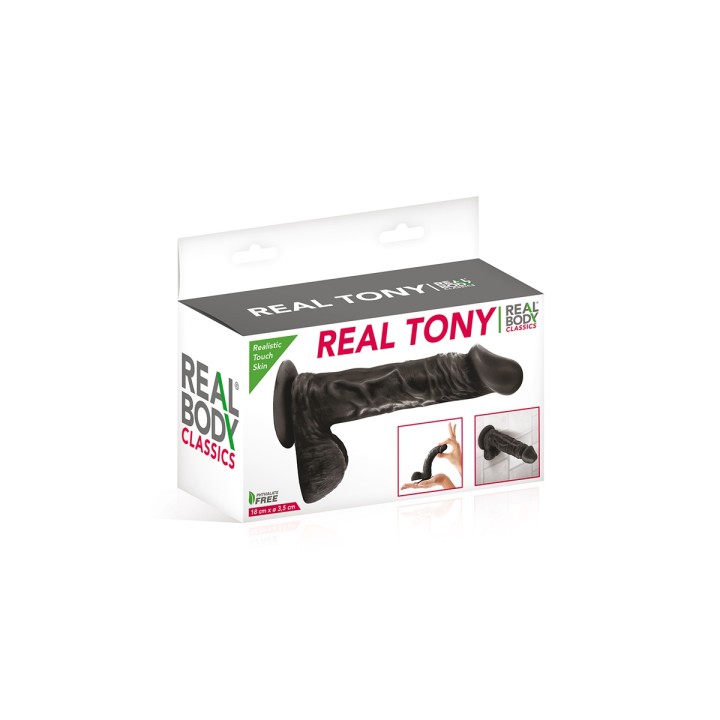 Gode réaliste 18 cm - Real Tony Noir - Oralove