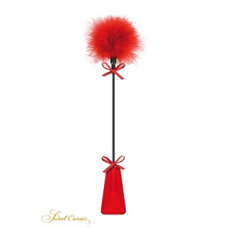 Tapette à pompon rouge - Sweet Caress - Oralove