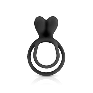 Double Cockring noir Glamy - Oralove