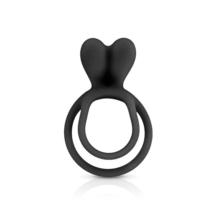 Double Cockring noir Glamy - Oralove