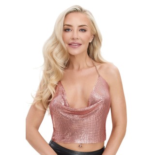 Top en métal doré rose - Cotelli ACCESSOIRES - Oralove
