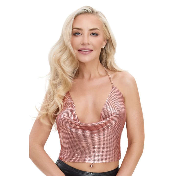 Top en métal doré rose - Cotelli ACCESSOIRES - Oralove