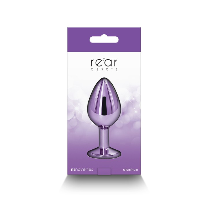 Plug bijou aluminium chromé violet M - Oralove