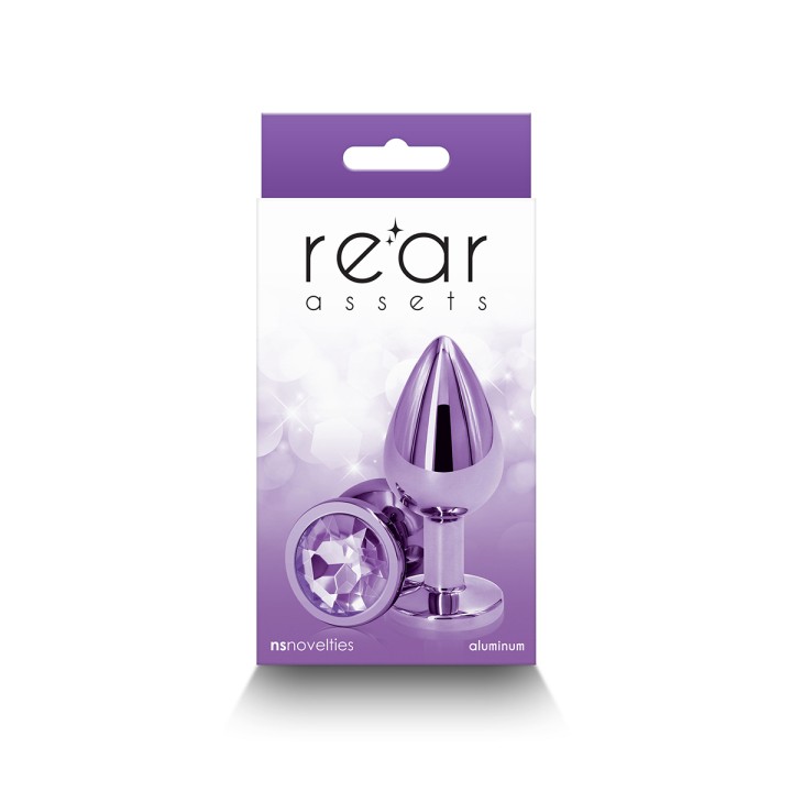 Plug bijou aluminium chromé violet M - Oralove