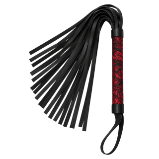 Fouet rouge et noir motif japonais 45 cm - Dreamy Festish - Oralove