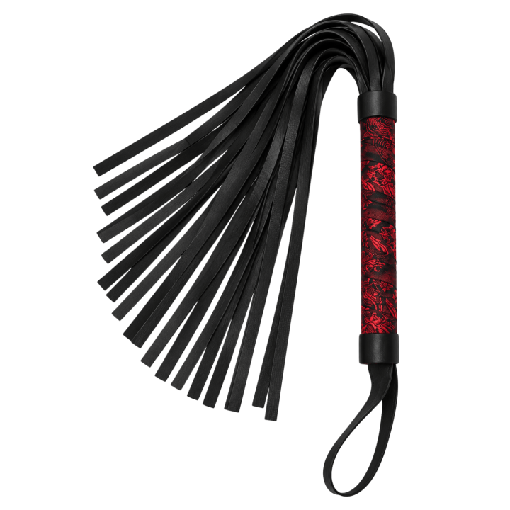 Fouet rouge et noir motif japonais 45 cm - Dreamy Festish - Oralove