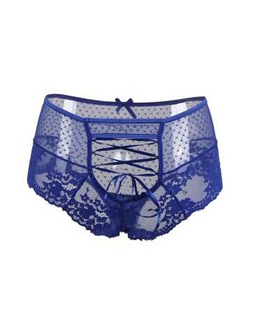 Tanga sexy bleu à laçage13671oralove