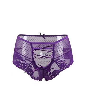 Sexy purple thong with lacing 13672oralove