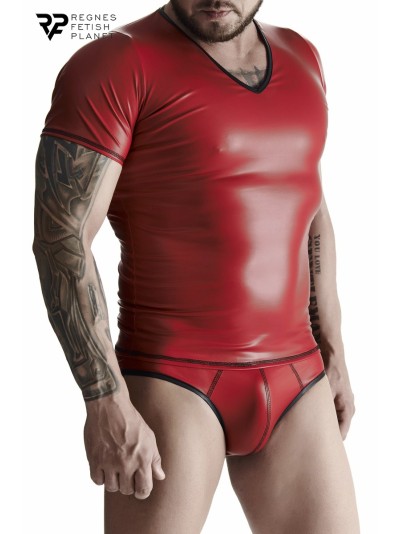 T-shirt wetlook rouge - Regnes