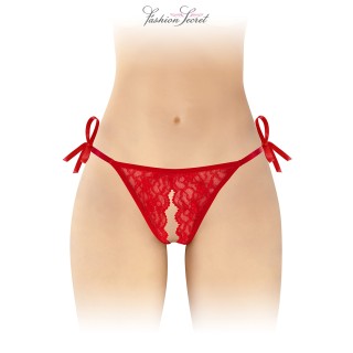 String rouge ouvert à nouer Stella - Fashion Secret