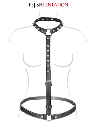 Harnais buste à pointes - Fetish Tentation