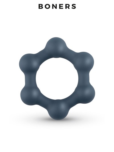 Cockring Hexagonal avec billes en acier - Boners