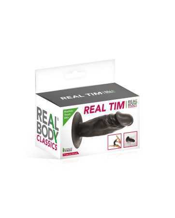 Realistic black 11 cm anal plug - Real Tim15725oralove